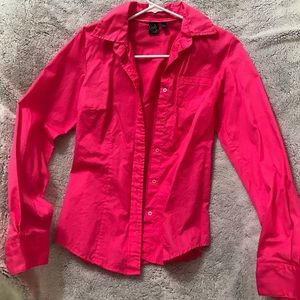 Bright pink Cruel girl button-down shirt